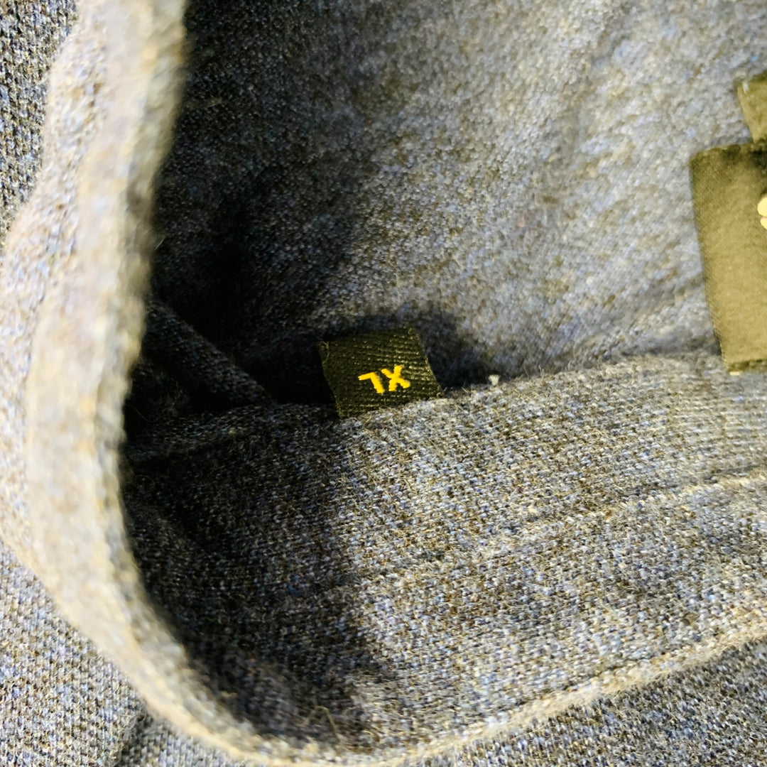 THE KOOPLES Size XL Blue Heather Cotton Short Sleeve Polo