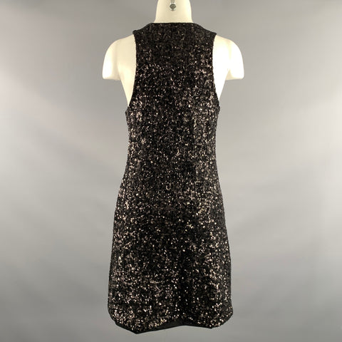ALICE + OLIVIA Size S Black Nylon Knee Length Dress