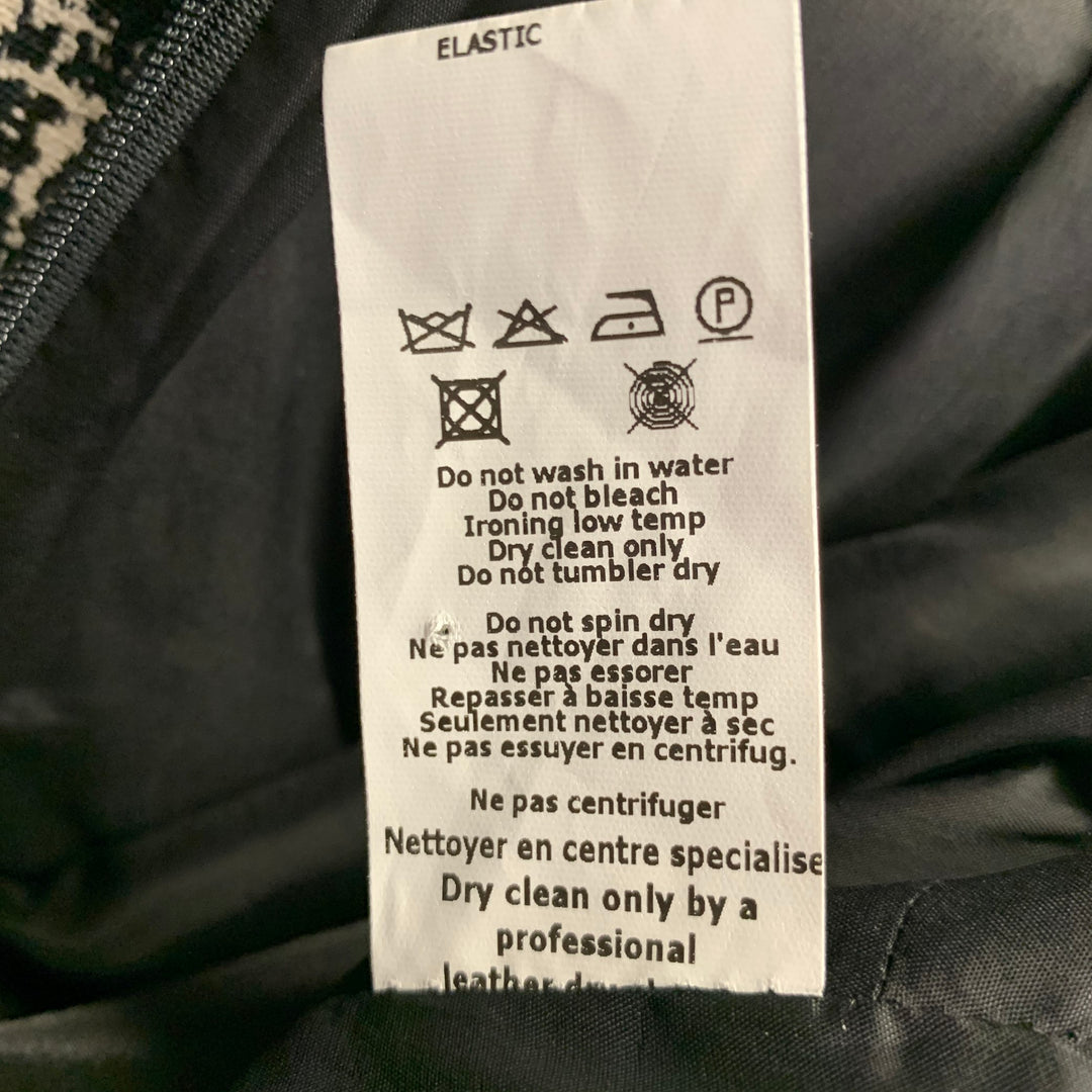 MICHAEL KORS COLLECTION Size 10 Black White Wool Tweed Shift Dress Jacket Set