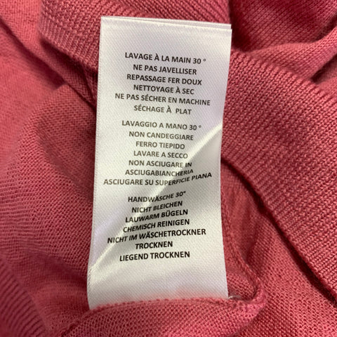 PAUL SMITH Size XL Pink Merino Wool Crew Neck Pullover