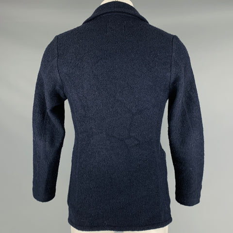HAVER SACK Size M Navy Wool Polyester Single Breasted Jacket