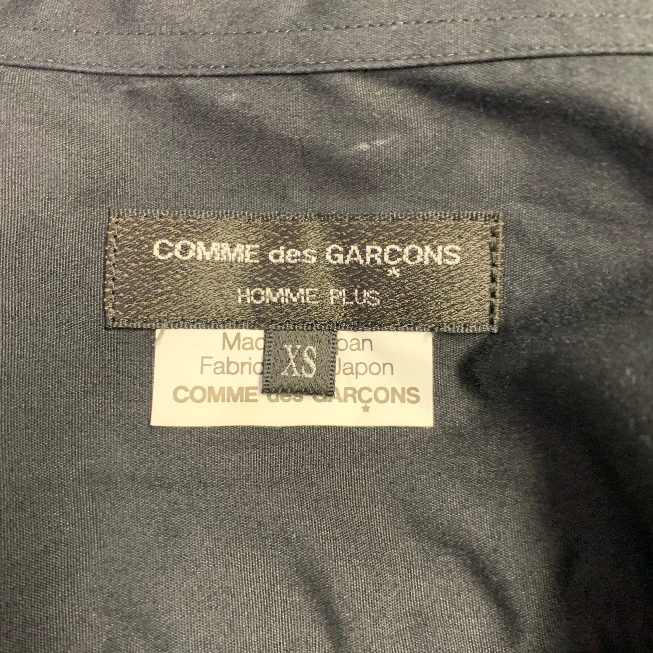 COMME des GARCONS HOMME PLUS Size XS Black Studded Cotton Long
