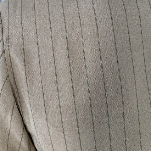 PRADA Size 44 Regular Tan Brown Pinstripe Viscose Linen Sport Coat