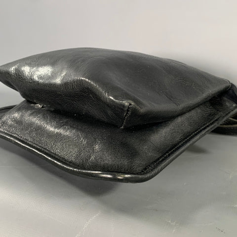 IL BISONTE Black Cowhide Leather Cross Body Handbag & Leather Goods