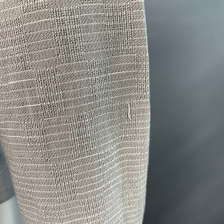 OUR LEGACY Size 38 Grey White Textured Cotton Button Down Collar One Pocket Long Sleeve Shirt