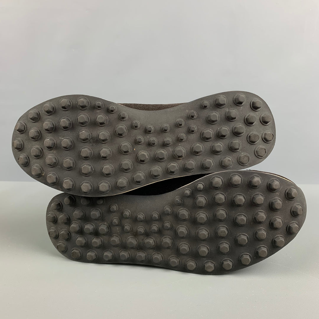 3.1 PHILLIP LIM Talla 9.5 Zapatillas altas con bloques de color de cuero negro y rosa