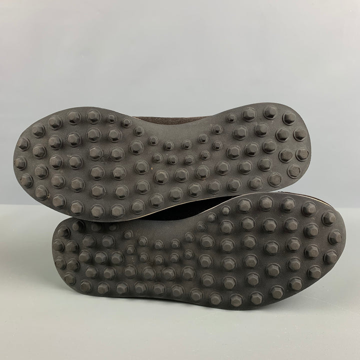 3.1 PHILLIP LIM Talla 9.5 Zapatillas altas con bloques de color de cuero negro y rosa