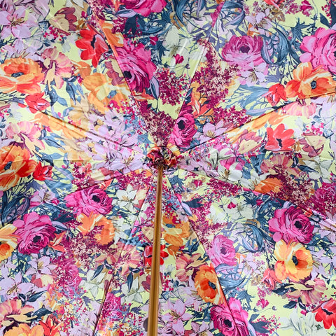 PASSOTI Black Multi Color Floral Umbrella
