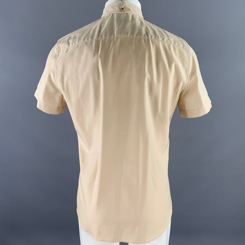 BRUNELLO CUCINELLI Size S Khaki Short Sleeve Shirt