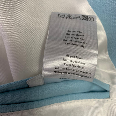 MARTIN ASBJORN Size 40 Long Light Blue Shawl Collar Sport Coat