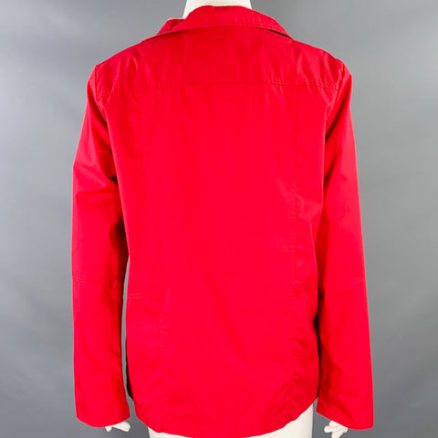 MACKINTOSH Size L Red Polyester Cotton Large Pockets Jacket