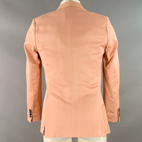 DRIES VAN NOTEN Size 36 Pink Viscose Single Breasted Notch Lapel Sport Coat