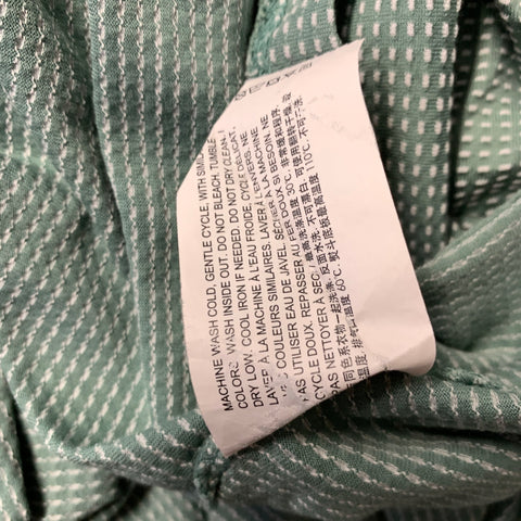 THEORY Size XL Green White Speckled Cotton Scoop Neck T shirt
