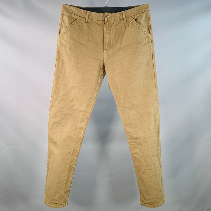 FREENOTE CLOTH Size 38 Green Olive Cotton Straight Zip Fly Casual Pants