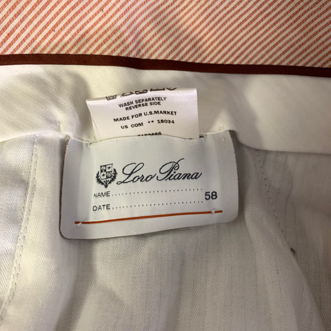 LORO PIANA Size 42 Tan Khaki Solid Cotton Flat Front Casual Pants