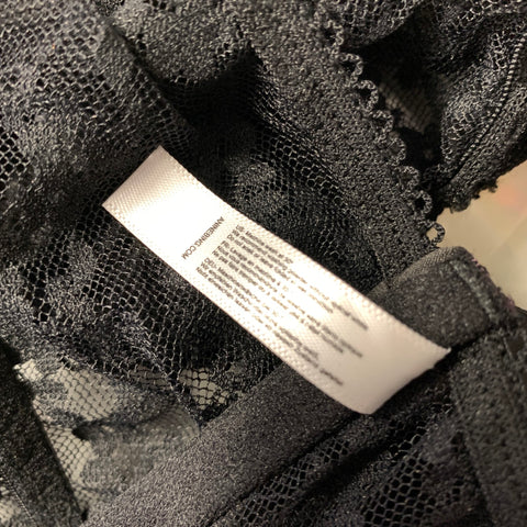 ANINE BING Size S Black Polyamide Lace Bralette Lingerie