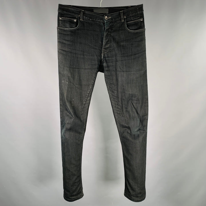 DRKSHDW Size 32 Detroit Cut Black Cotton Blend Button Fly Jeans