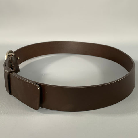 GUCCI Brown Solid Leather Belt