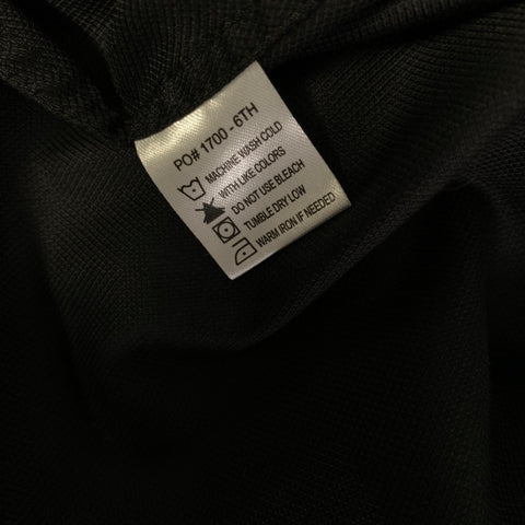 PLATINO de Marquis Size M Black Pleated Cotton Pointed Collar Long Sleeve Shirt