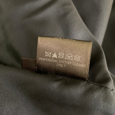 LORO PIANA Traveler Size XXL Khaki Solid Suede Field Jacket