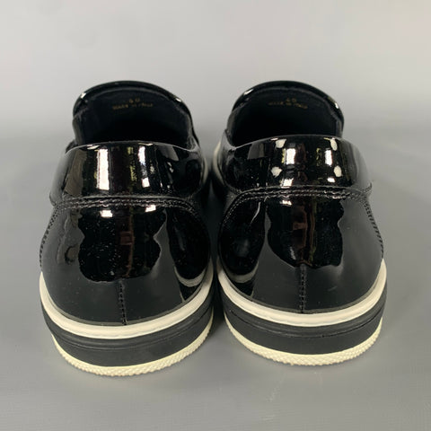 JIMMY CHOO Size 7 Silver Metallic Leather Slide Sneakers