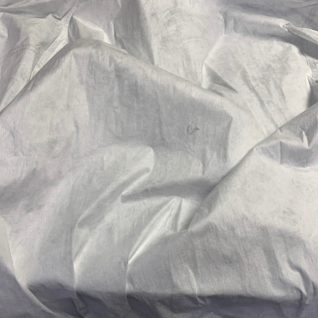 DRIES VAN NOTEN Size L Black White Polyethylene Blend Zip Up  Hooded Coat