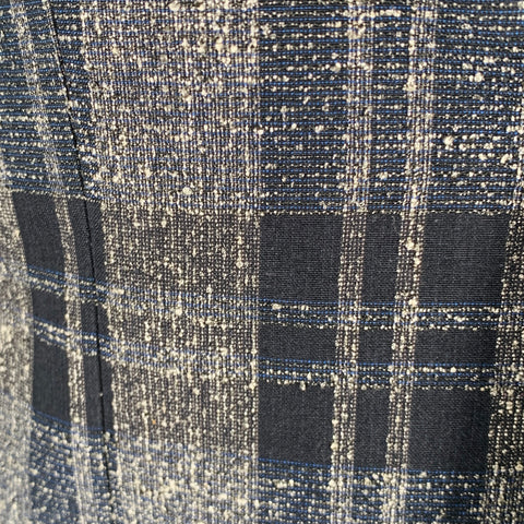 TIGER of SWEDEN Size 36 Grey Navy Plaid Cotton Blend Sport Coat