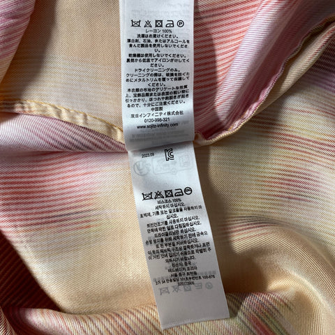 TED BAKER Size S Yellow Pink Viscose Geometric Knee Length Dress