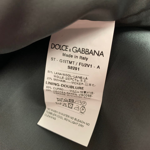 DOLCE & GABBANA Size 46 Charcoal Iridescent Wool Mohair Vest