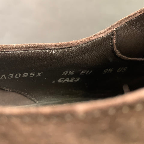 ERMENEGILDO ZEGNA Size 9.5 Brown Solid Suede Derby Lace Up Shoes