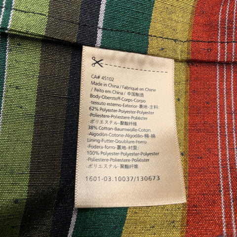 SCOTCH AND SODA Size XL Black Multi Color Polyester Cotton Stripe Bomber Jacket