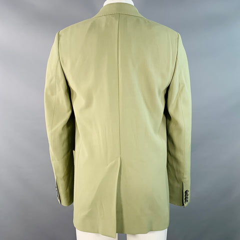 AMI by ALEXANDRE MATTIUSSI Size 40 Olive Wool Twill Double Breasted Sport Coat