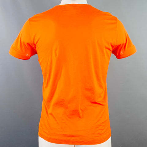 JIL SANDER Size S Orange Rust Jersey Cotton Scoop Neck T-shirt
