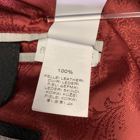 BRUNELLO CUCINELLI Blouson camionneur en cuir craquelé noir Taille M