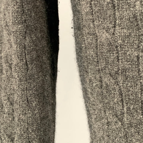 RALPH LAUREN Size S Grey Charcoal Cashmere Cable Knit Turtleneck Sweater