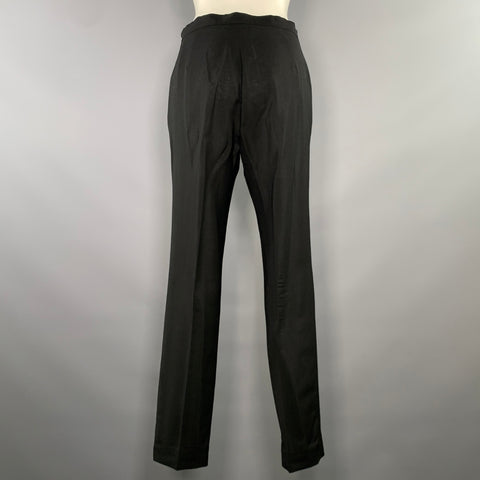 JIL SANDER Size 4 Black Wool  Mohair Trouser Cut Casual Pants