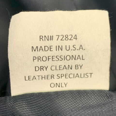 GOLDEN BEAR Size L Navy Wool Zip Buttons Coat