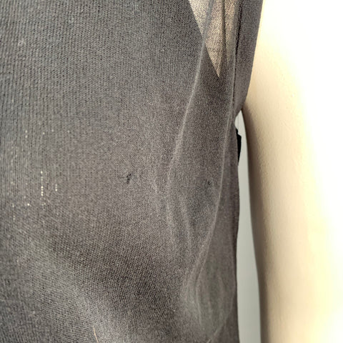 AKRIS Size L Black Silk Cotton Layered Tank Casual Top