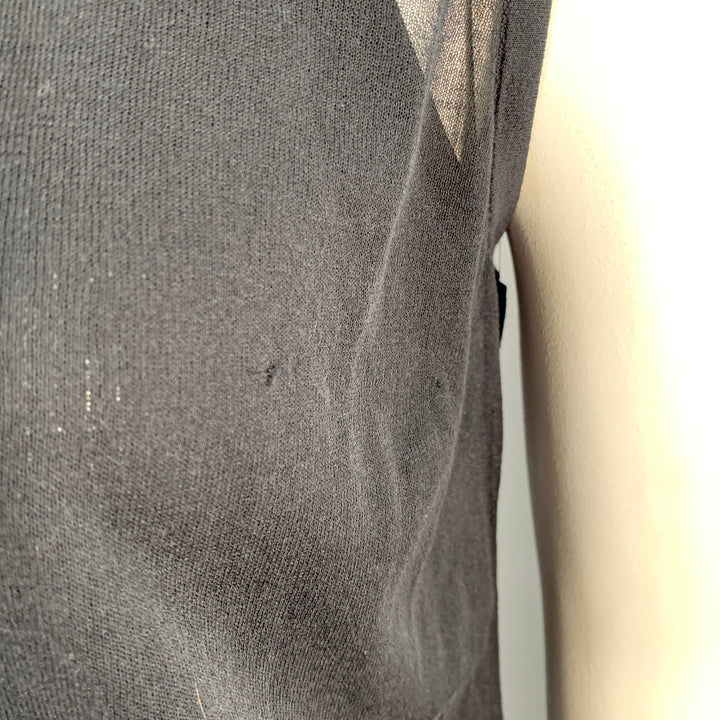 AKRIS Size L Black Silk Cotton Layered Tank Casual Top