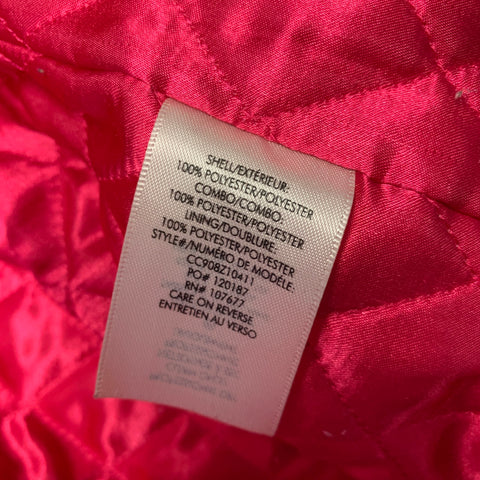 ALICE + OLIVIA Size M Pink Polyester Textured Faux Fur Jacket