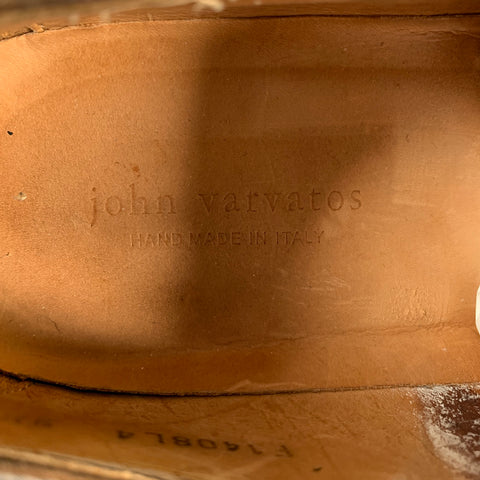 JOHN VARVATOS Size 9.5 Brown Wingtip Leather Oxford Lace Up Shoes