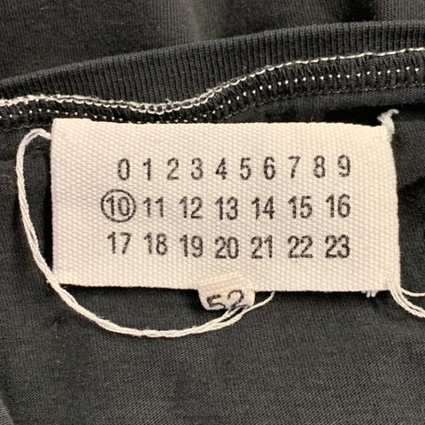 MAISON MARTIN MARGIELA Size 42 Black Cotton Crew Neck T-shirt