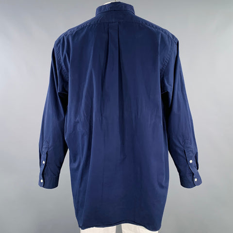 RALPH LAUREN Size XL Blake Navy Cotton Button Down Long Sleeve Shirt