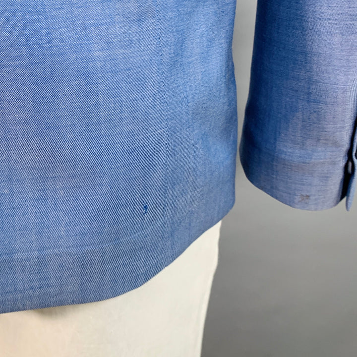 VIKTOR & ROLF Size 42 Blue Virgin Wool Peak Lapel Sport Coat