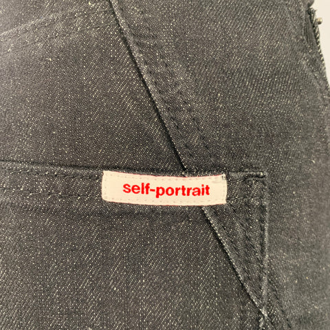 SELF-PORTRAIT Size 26 Black Cotton Five Pockets Jeans