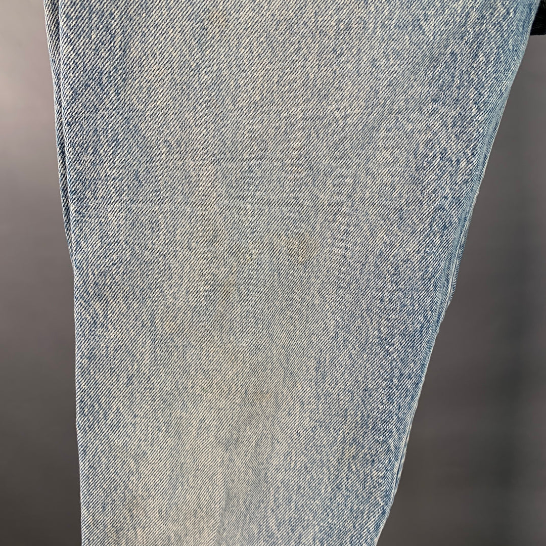 ALEX MILL Size 31 Light Blue Cotton Denim Twill Straight Button Fly Jeans