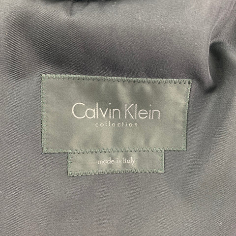 CALVIN KLEIN COLLECTION Size 38 Black Silk Lightweight Coat