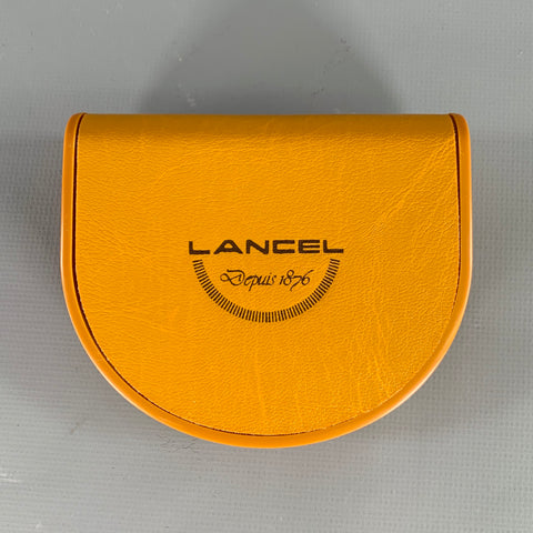 LANCEL Gold Metal Monogram Cuff Links Tie Clip Set