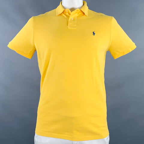 POLO by RALPH LAUREN Size L Yellow Cotton Short Sleeve Polo
