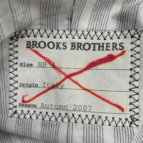 BROOKS BROTHERS 2007 Size M Black Twill Wool Single Breasted Coat